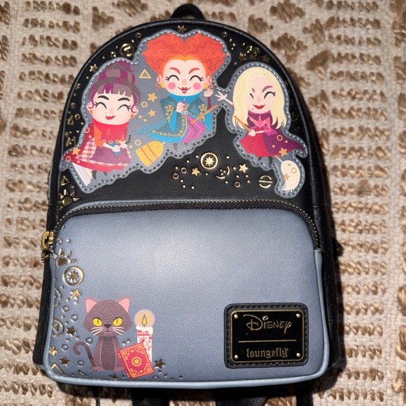 Loungefly Handbags - Loungefly Black and Gray Cartoon Character Backpack